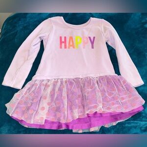Girls 2T “HAPPY” sweater dress